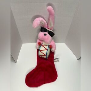 1993 Energizer Bunny 29” Plush Christmas Stocking w/ Sunglasses Drum & Sticks